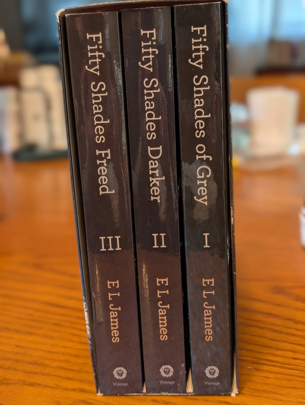 Vintage Fifty Shades Trilogy - Brown and Gold Spines